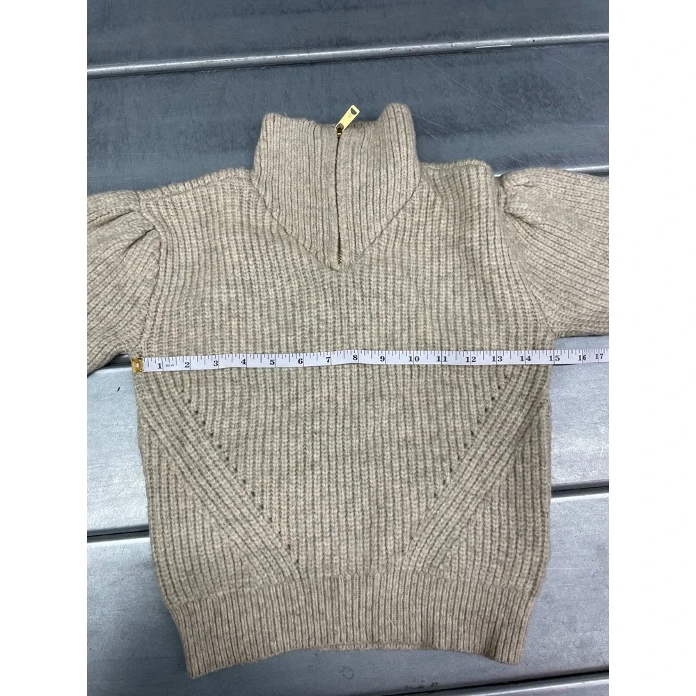 Scotch & Soda Balloon Sleeve Turtleneck Sweater Youth‎ Size 8 Beige Knit